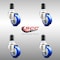 Service Caster 3 Inch 316SS Blue Polyurethane Swivel 1-5/8 Inch Expanding Stem Caster Set SCC SCC-SS316EX20S314-PPUB-BLUE-158-4 - alternate 2